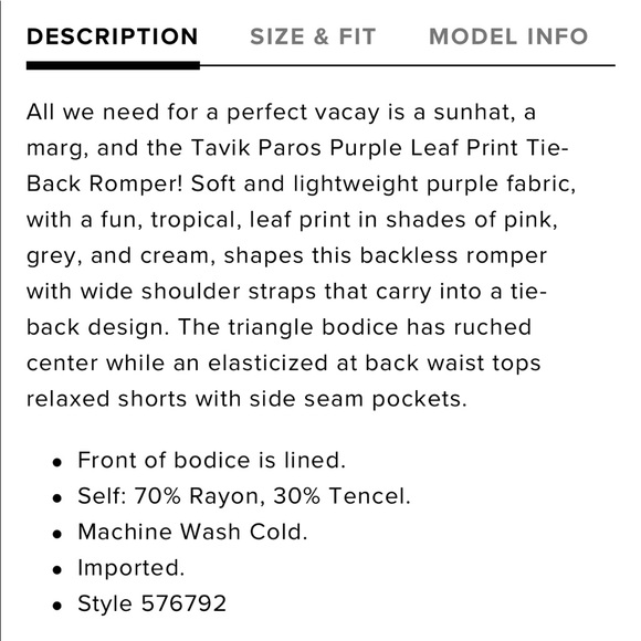 ⚡️ Tavik Romper NWT - Picture 5 of 13